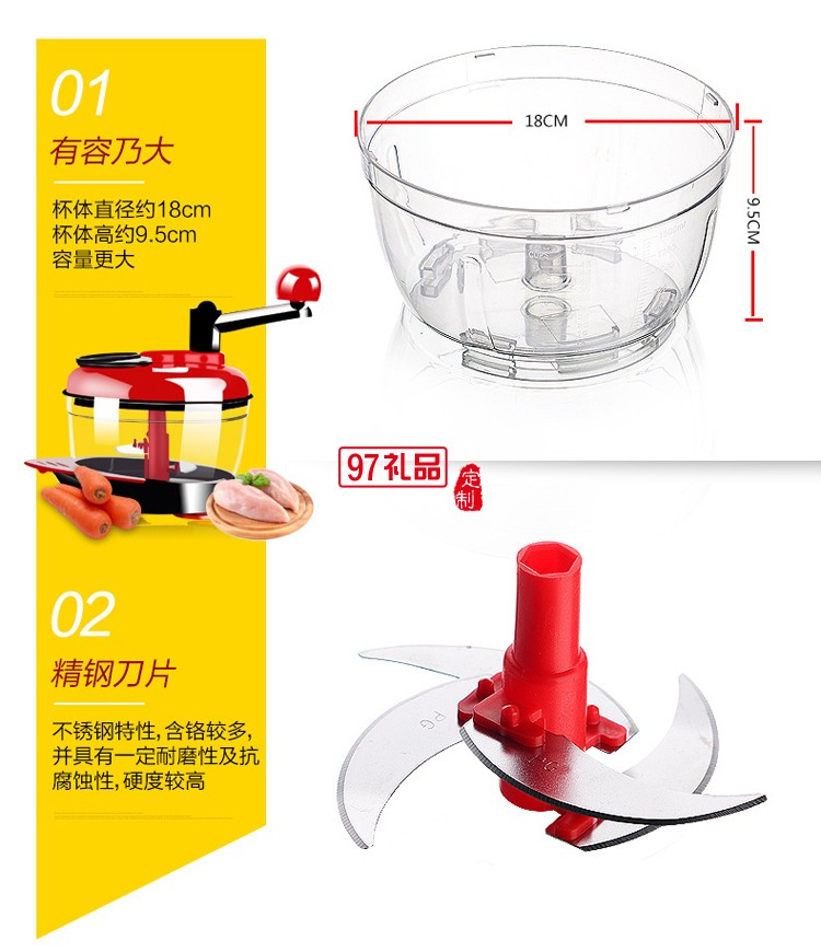 手動絞肉機多功能切菜器碎菜機器餃子絞餡機料理機