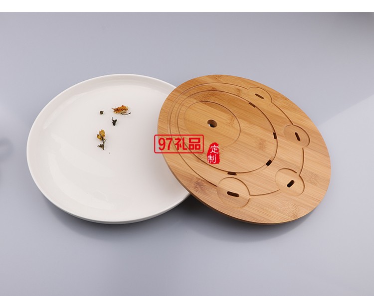 都市風螺紋茶具套裝 商務(wù)茶具套裝帶茶盤 定制logo