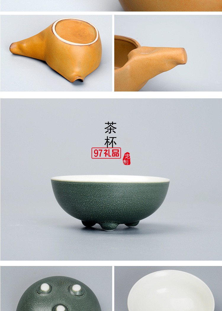 仿古懶人茶具套組茶沫釉款自動(dòng)茶具套裝特色茶具送客戶禮品定制