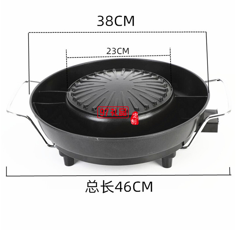 圓鍋涮烤一體鍋家用多功能烤涮一體烤肉鍋送客戶禮品員工福利定制