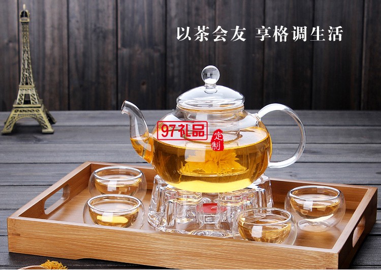 加厚耐熱玻璃茶壺功夫茶具套裝 花茶壺透明過濾內膽玻璃茶具