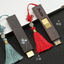 創(chuàng)意中國(guó)風(fēng)古風(fēng)紅木質(zhì)U盤(pán) 車(chē)載告高速定制刻字