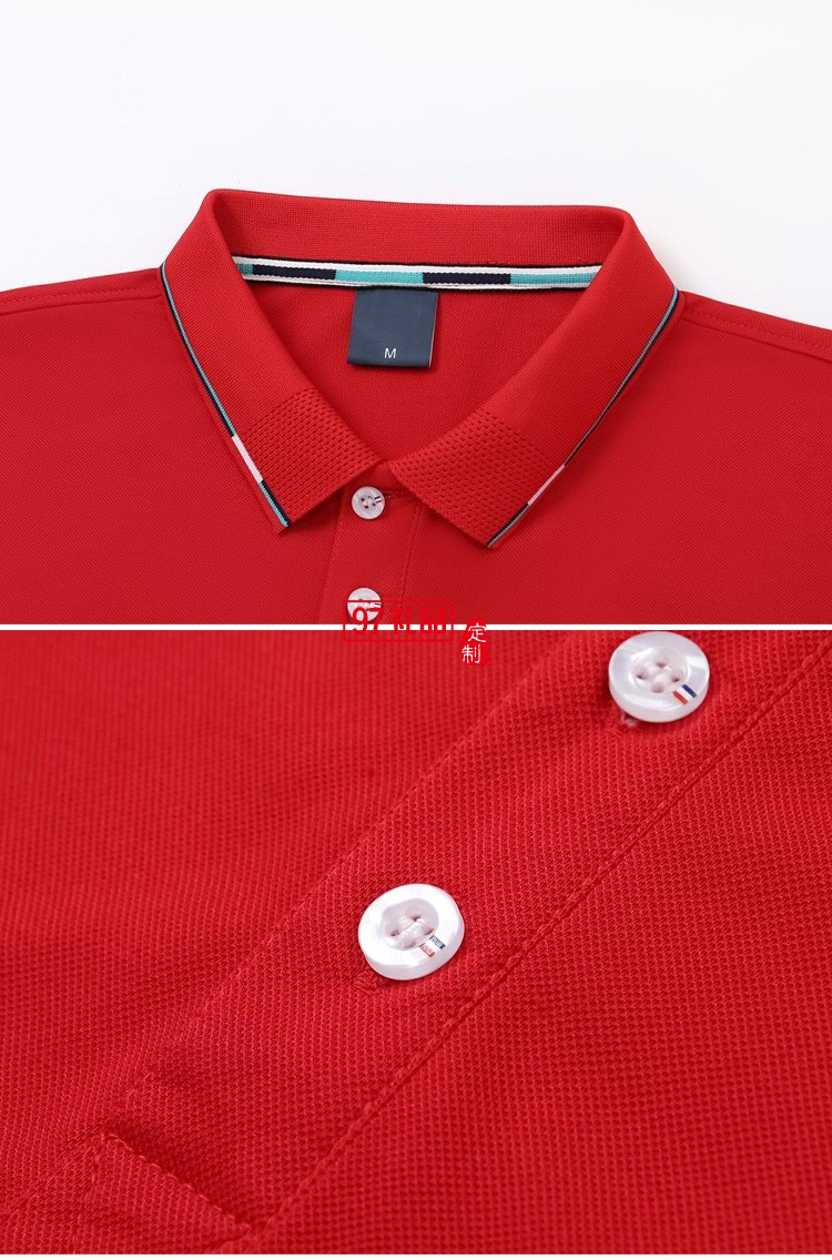 定制polo衫翻領(lǐng)200g蘭精棉間色翻領(lǐng) 工作服團體服飾 