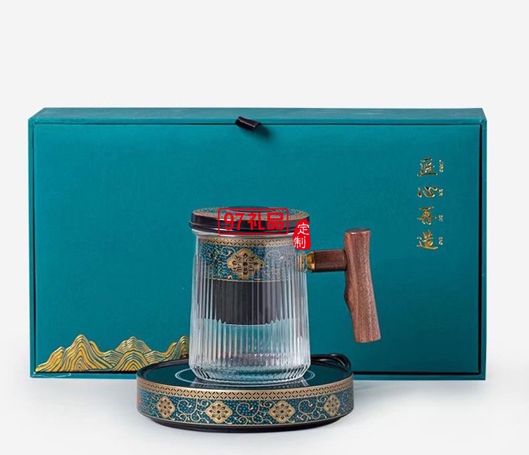 陶瓷恒溫保溫泡茶杯玻璃水杯辦公馬克杯商務(wù)茶水分離杯花茶杯