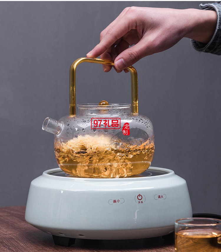 電陶爐煮茶器玻璃煮茶壺套裝蒸汽蒸茶器全自動家用養(yǎng)生燒水煮茶爐