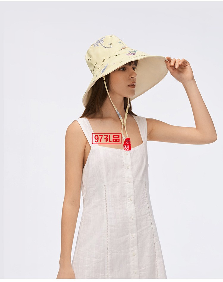 漁夫帽雙面夏季防曬遮陽(yáng)帽女防紫外線遮臉太陽(yáng)帽定制公司廣告禮品